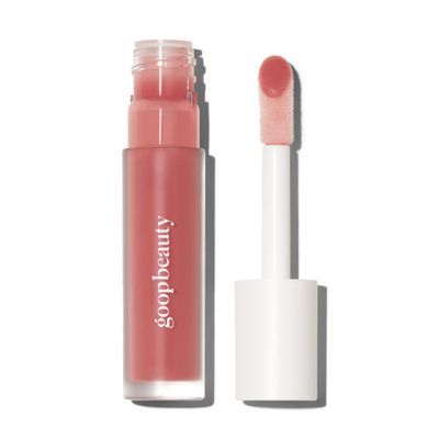 goop Beauty Hydra-Barrier Gel Gloss | Hydrating Lip Gloss to Moisturize &amp; Plump Lips | Hyaluronic Acid &amp; Vitamin E | Blossom - Sheer Petal Pink | 0.13 oz