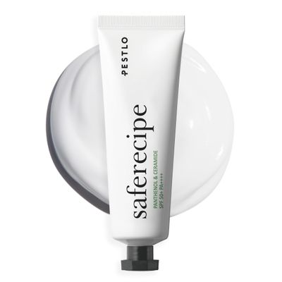 PESTLO Saferecipe Sun Essence SPF 50 PA 1.69 Fl Oz 100 Mineral - Korean Sunscreen, Non-greasy, Light-weight, Dual-Function, Moisturizing Sunblock