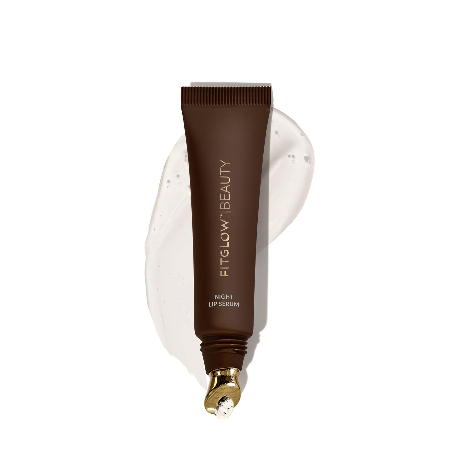 Fitglow Beauty | Night Lip Serum 10 Year Anniversary | Lip Sleeping Mask | Plant-Powered Natural Overnight Lip Mask Treatment | Hydrating Moisturizer for Dry Cracked Chapped Lips | 1 (12g) Tube, Clear