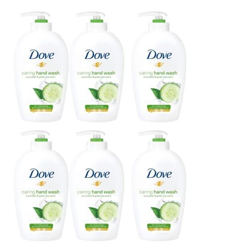Dove Caring Hand Wash, Fresh Touch Cucumber &amp; Green Tea, 8.45 Fl Oz (Pack of 6)