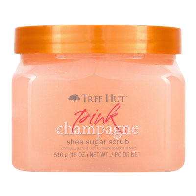 Tree Hut Pink Champagne Shea Sugar Scrub | Exfoliating Body Scrub Removes Dead, Dry Skin for a Soft &amp; Hydrated Feel | Nourishing Essential Body Care | 18 fl oz.