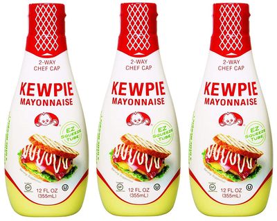 Kewpie Mayonnaise - Japanese Mayo Sandwich Spread Squeeze Bottle - 12 Ounces (Pack of 3)