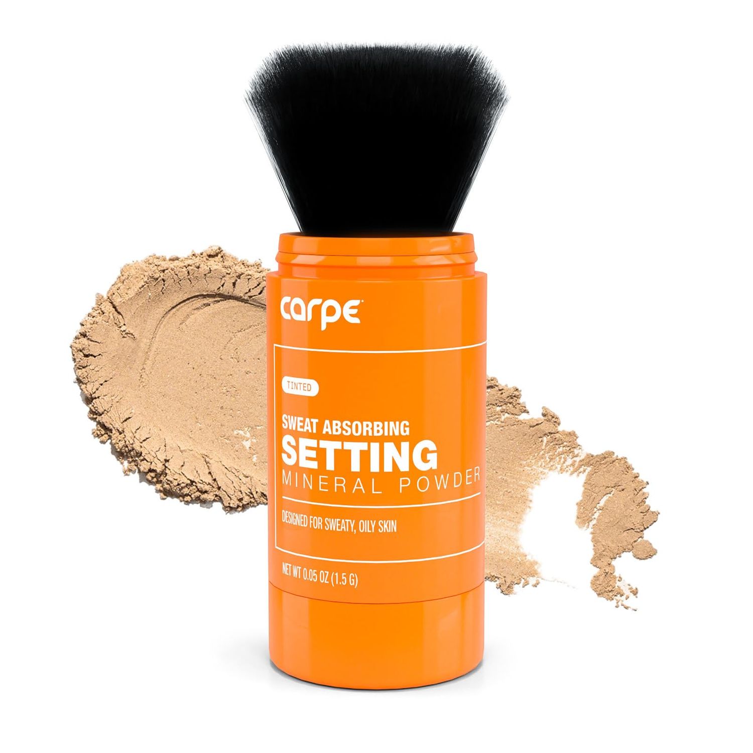 Carpe NEW Sweat Absorbing Translucent Mineral Powder - Mess-free Loose Powder Makeup That Controls Oil &amp; Sweat Shine - Makeup Setting Powder For Oily Skin - Matte Finish Gentle on Skin