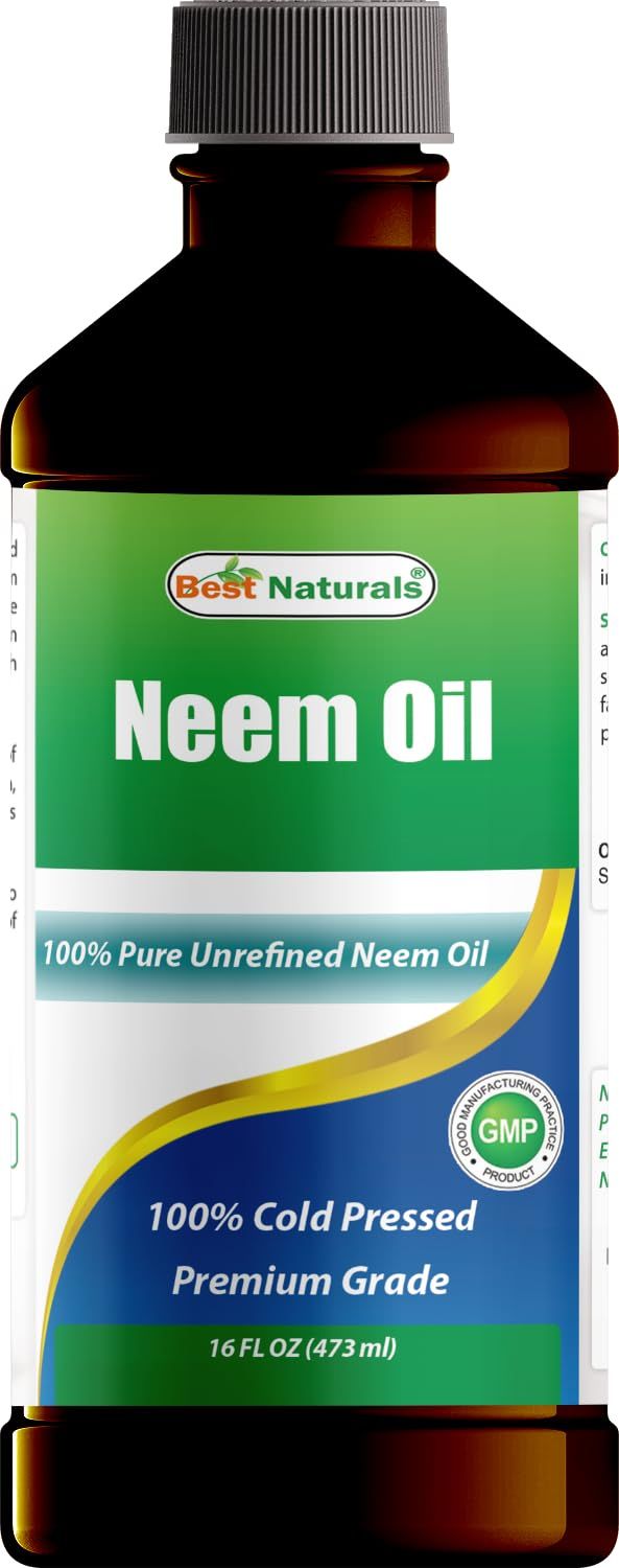 Best Naturals 100 Pure Neem Oil, 100 Cold Pressed and Unrefined - 16 OZ (1 Bottle)