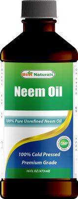 Best Naturals 100 Pure Neem Oil, 100 Cold Pressed and Unrefined - 16 OZ (1 Bottle)