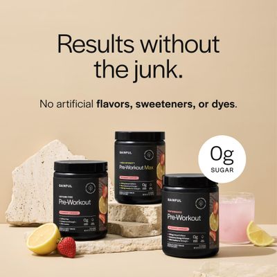 Gainful Caffeine Free Pre Workout Powder with Creatine, Strawberry Lemonade Flavor, Supports Strength, Endurance, &amp; Recovery, BCAAs, Beta Alanine, L-Citrulline, No Artificial Ingredients, 20 Servings