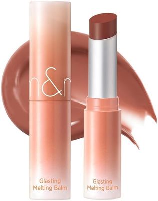 Glasting Melting Balm - High-Shine, Hydrating Tinted Lip Balm - Buildable Gloss &amp; Vegan Formula - Korean Glossy Lip Balm with Shea Butter 0.12 oz (13 Scotch Nude)