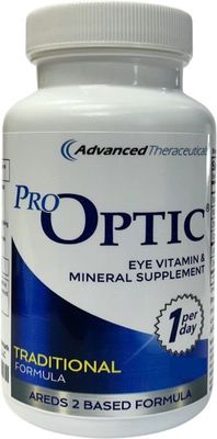 Pro-Optic Traditional Formula Eye Supplement - AREDS 2 Based Vision Support for Adults 50 - 30 Capsules, 1-Month Supply - Lutein 10mg, Zeaxanthin 2mg