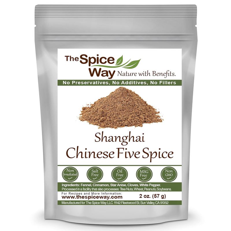 The Spice Way Shanghai Chinese Five Spice - A Traditional Chinese 5 spice seasoning (2 oz) for Asian style dishes with the Chinese staples including pepper. All-purpose, No preservatives, No Salt