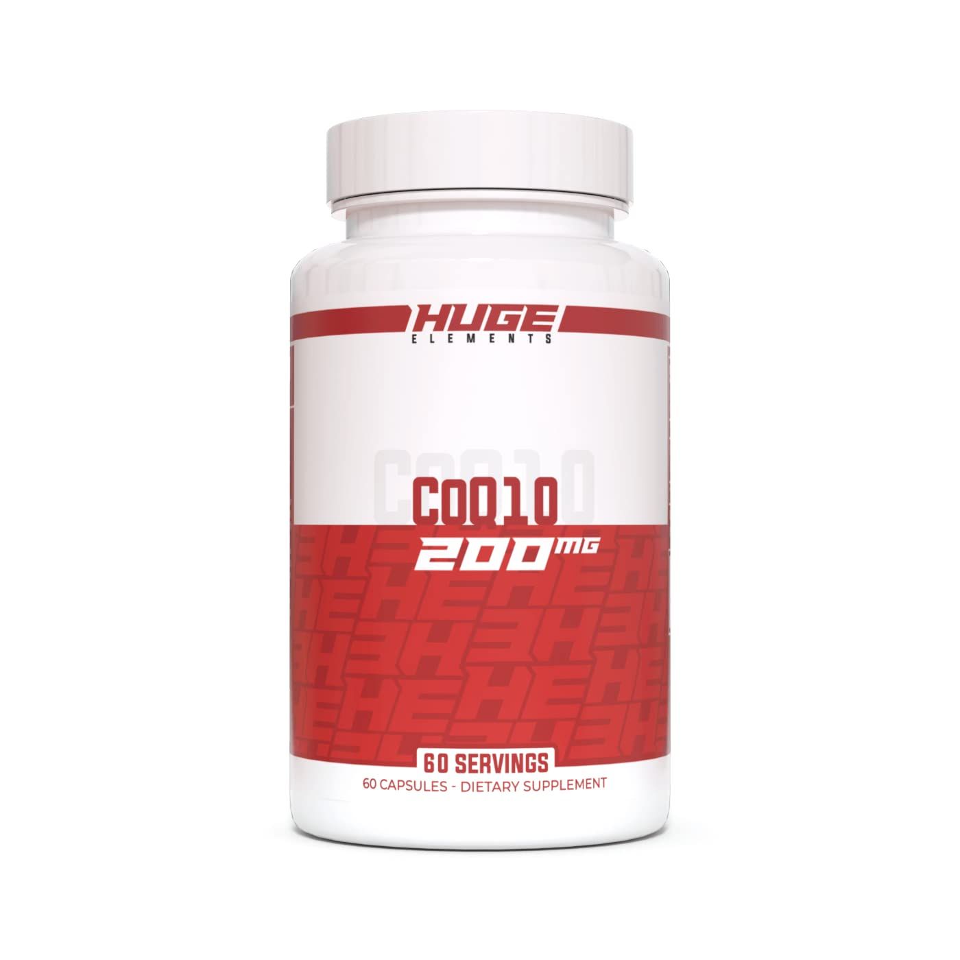 Huge Supplements CoQ10, 200mg Coenzyme Q10 per Serving, High Potency Heart Health Supplement with Antioxidant Benefits (60 Capsules)