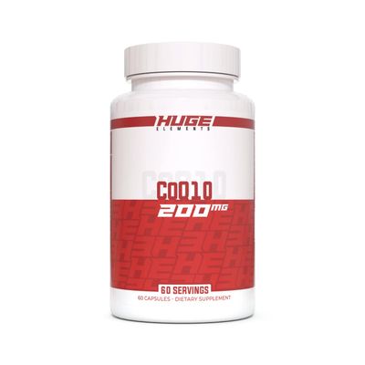 Huge Supplements CoQ10, 200mg Coenzyme Q10 per Serving, High Potency Heart Health Supplement with Antioxidant Benefits (60 Capsules)
