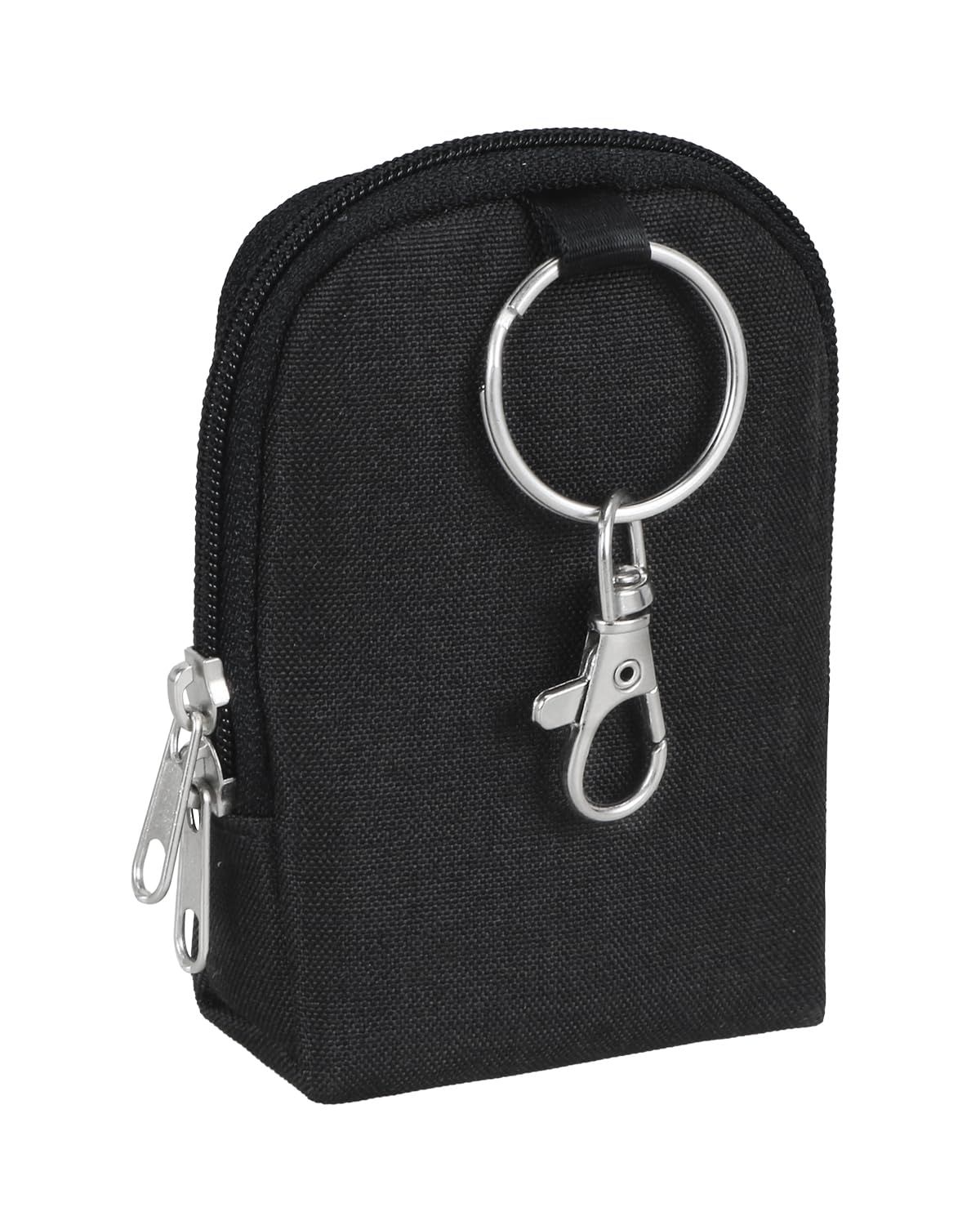 Meiiy Lip Balm Holder, Portable Lipstick Sleeve Pouch With Hook - Large Chapstick Holder, Stocking Stuffers, Small Gift for Women (Black)