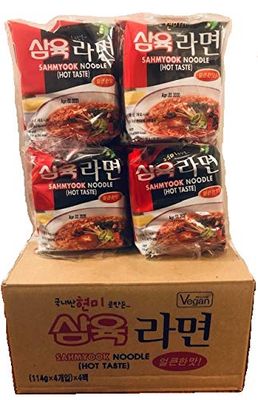 Sahmyook Spicy VEGAN Ramen, 4 Ounce (16 Pack)