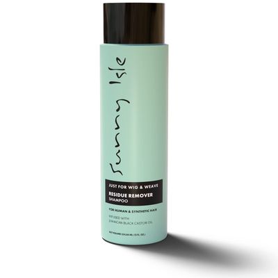 Sunny Isle Just for Wig, Weave, Braid, &amp; Extensions Residue Remover Shampoo 12oz | For Synthetic &amp; Natural Hair | Aloe Vera, Tea Tree, Borago Seed &amp; Jamaican Black Castor Oils | Sulfate Free