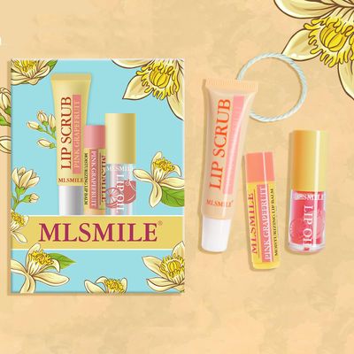 Lip Scrub Lip Balm Lip Oil Headband Gift Set, Vitamin E lip Care Set, Clear Toot Lip Gloss, Exfoliate, Exfoliate Dead Skin, Fade Lip Lines, Natural Origin Moisturizing Lip Care Gifts