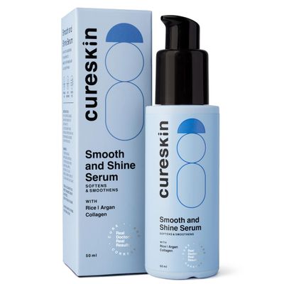 Cureskin Smooth and Shine Hair Serum for Dry Frizzy Hair Women and Men | Helps Reducing Hair Breakage, Frizz and Detangels for Strong, Protected and Shiny Hair, 1.69 Fl Oz (Pack of 1)