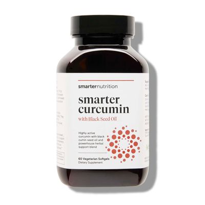Smarter Nutrition Curcumin Softgels - Vegan High Absorption 400 mg Turmeric Supplement Black Seed Oil &amp; Ginger - 95 Tetrahydrocurcuminoids Non-GMO, USA Manufactured - 60 Ct30 Servings