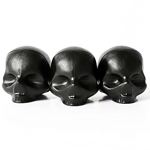 Rebels Refinery 3-Piece Skull-Shaped Lip Balm Bundle - Black - Mint, Vanilla &amp; Passion Fruit