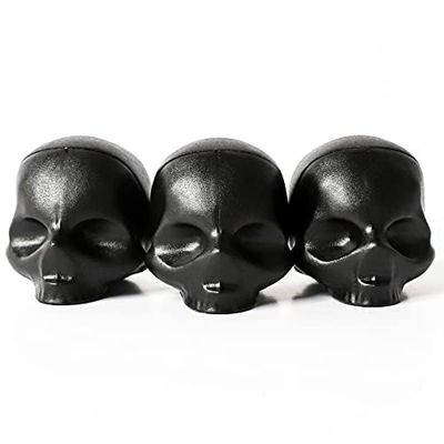 Rebels Refinery 3-Piece Skull-Shaped Lip Balm Bundle - Black - Mint, Vanilla &amp; Passion Fruit