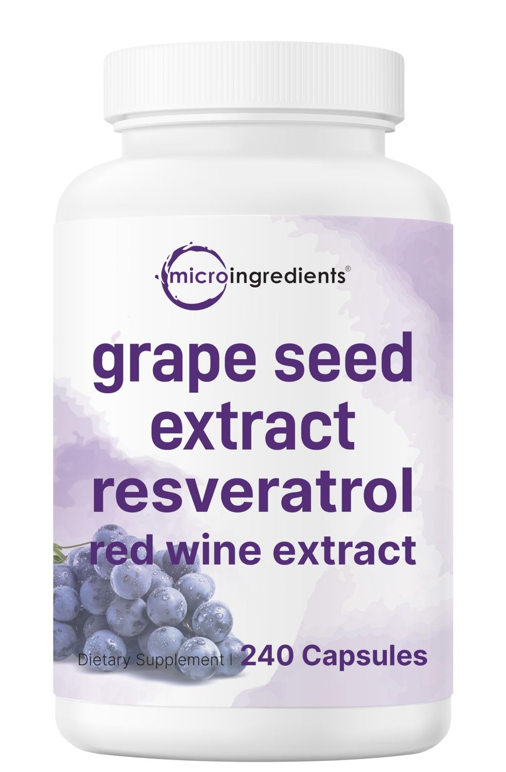 Grape Seed Extract 36,000mg Equivalent, 240 Capsules | Antioxidant Blend with Resveratrol &amp; Red Wine Extracts | Max Strength Polyphenols Supplement | Heart, Brain, Cell, &amp; Skin Health Support