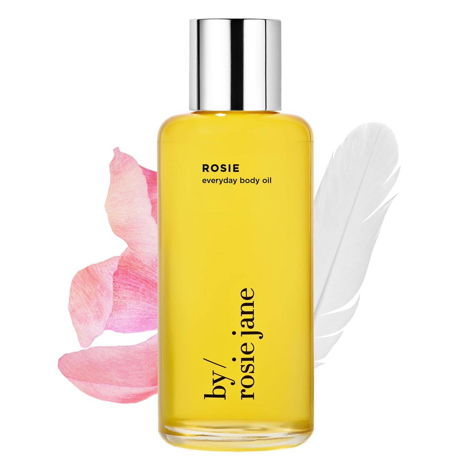 By Rosie Jane Everyday Body Oil (Rosie Fragrance) - Nude Musk &amp; Sweet Rose Scented Body Care with Sunflower, Olive &amp; Rosehip Seed Oil to Hydrate and Nourish Dry Skin (5 fl oz)