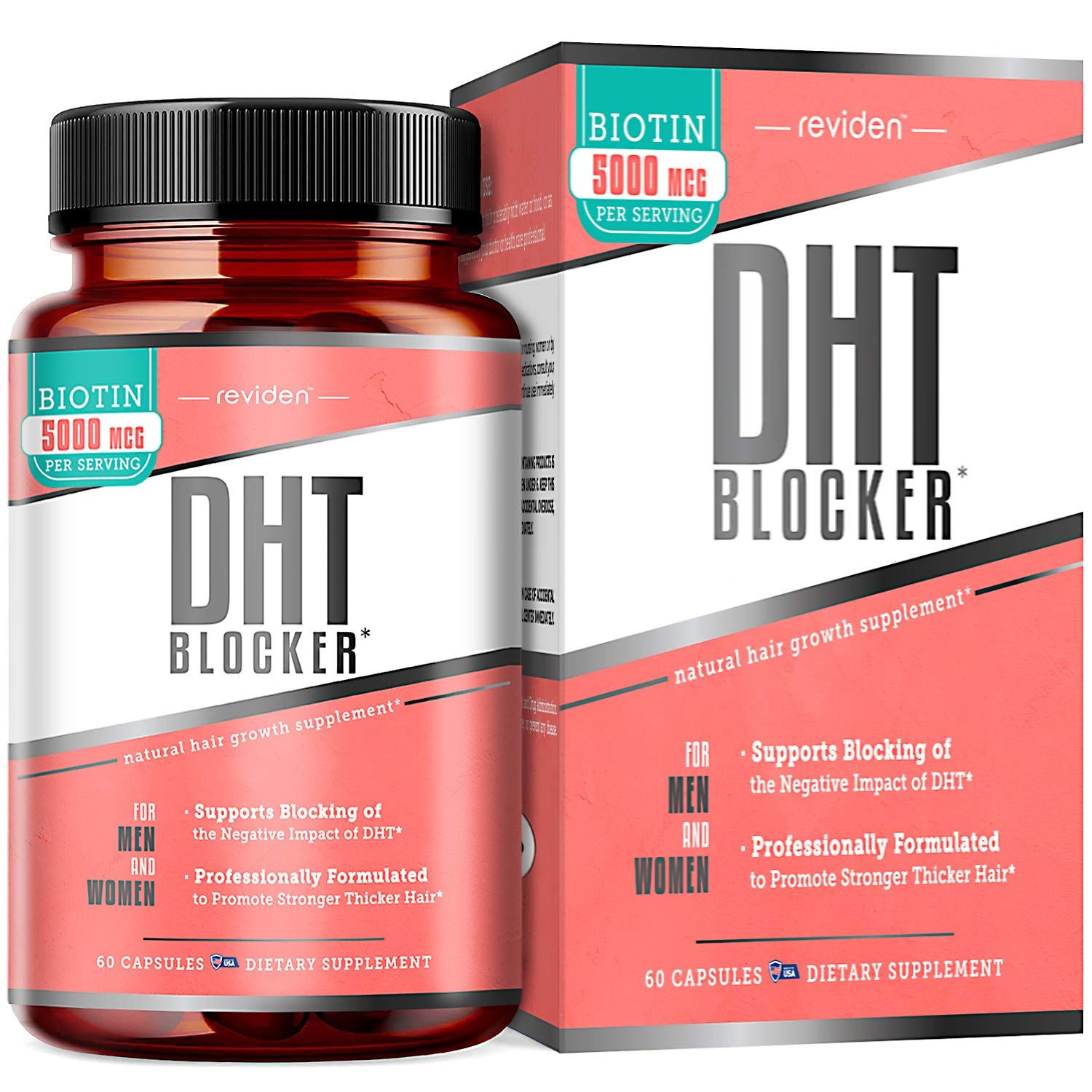DHT Blocker for Hair Growth with Saw Palmetto Biotin Keratin Collagen for Hair Skin and Nails Vitamins for Women Hair Regrowth for Men Hair Growth Supplement Hair Loss Treatment for Men &amp; Women