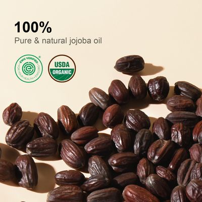 Yoken Pure Jojoba Oil Organic USDA Certified 16 fl oz, 100 Natural Jojoba Oil for Hair, Skin & Face, Cold Pressed Unrefined, Deeply Moisturizing Body Carrier Oils for Essential Oils Mixing
