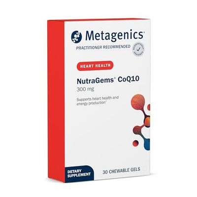 Metagenics NutraGems CoQ10 300 mg - Antioxidant Supplement - for Energy Production Support - Coenzyme Q10 - Lycopene for Color - Non-GMO &amp; Gluten-Free - 30 Chewable Gels