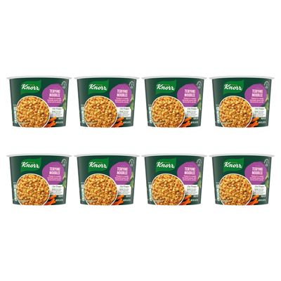 Knorr Pasta Cup Teriyaki Noodles 8 ct For a Quick and Easy Meal, Made with 100 Real Vegetables &amp; No Artificial Flavors or Preservatives, 2.6 oz
