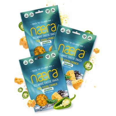 Nra Icelandic - 3-Pack Very Gouda Jalapeo, Cheese Crunch Protein Snacks, Keto Friendly, Gluten-Free High Protein Snacks, Individual Snacks, Natural Snacks for Adults &amp; Kids, (1.05 oz ea)