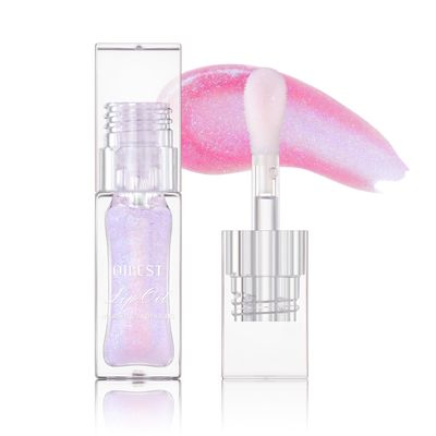 Magic Color Changing Lip Oil Temperature Change Lip Glow Oil Moisturizing Plumping Lip Gloss, No-Sticky Transparent Lip Care Tinted Lip Gloss Oil (03 Purple to Pink)