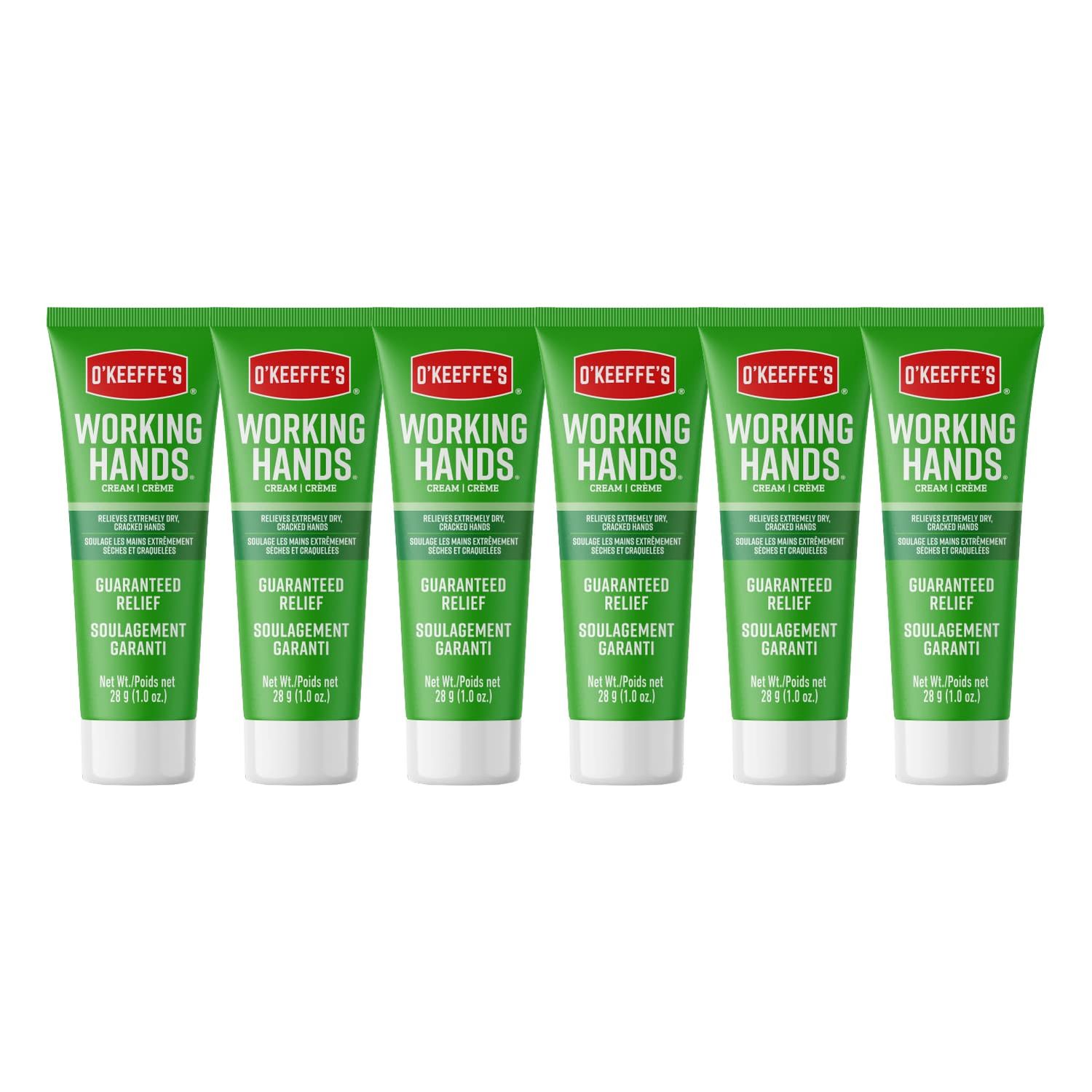 O&#39;Keeffe&#39;s Working Hands Hand Cream, For Extremely Dry, Cracked Hands, 1 oz Tube, (Pack of 6)