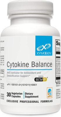 XYMOGEN Cytokine Balance for Antioxidant and Detoxification Support - Green Tea Extract, Trans-Pterostilbene, Turmeric Extract, Glucoraphanin (30 Capsules)