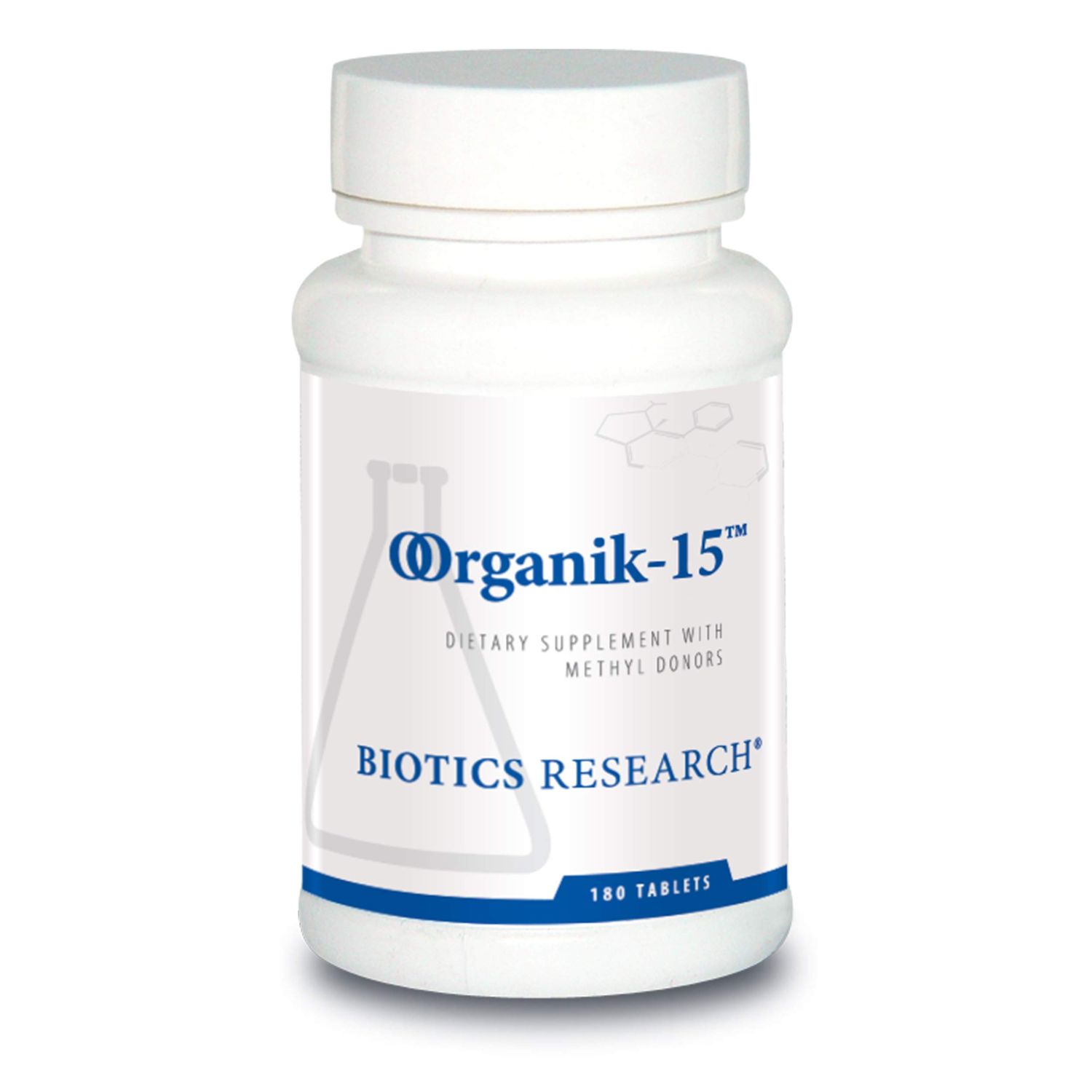 Biotics Research Organik 15 Methyl Donors and Acceptors Dimethylglycine, Enhances Oxygen Utilization, Potent Antioxidant Activity, Athletic Performance, Supports Muscle Strength 180 Tablets