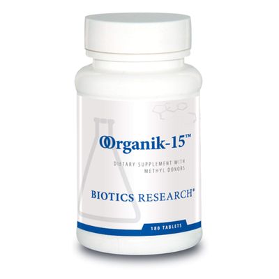 Biotics Research Organik 15 Methyl Donors and Acceptors Dimethylglycine, Enhances Oxygen Utilization, Potent Antioxidant Activity, Athletic Performance, Supports Muscle Strength 180 Tablets
