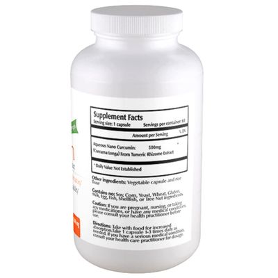 One Planet Nutrition Nano Curcumin 500 mg Veggie Capsules (60 Servings), Nano for High Absorption, Supports Overall Wellness, Non-GMO, Vegan, Gluten-Free