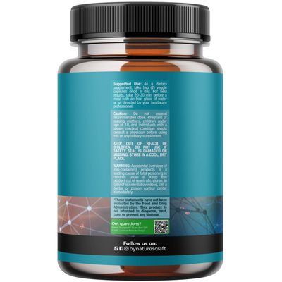 Natural Mind and Memory Supplement for Increased Mental Performance and Clarity Supports Brain Function Made with Pure Green Tea Extract DMAE Bitartrate and Vitamins 60 Capsules by Natures Craft