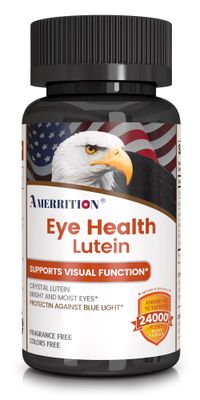 Amerrition Advanced Lutein Eye Health Supplement - Enhanced with Zeaxanthin, Supports Vision &amp; Eye Health - Non-GMO &amp; Gluten Free - Natural Eye Vitamin Tablets - 60ct