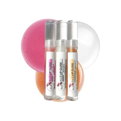 Nicole Brizee H&amp;B Hydrating Lip Gloss Set - Moisturizing, Long-Lasting Shimmer &amp; Shine for Soft &amp; Smooth Lips - Compact, Travel-Size, Lightweight Lip Gloss for Women - (3 Pack, 4g)