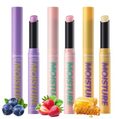 Jolilab Tinted LipBalm Color Change Silky Texture Fruit Flavoured for Lip Long Lasting Taste Waterproof Moisturizing Hydrating Lip Make-up for for Women and Girlsblueberrystrawberryhoney