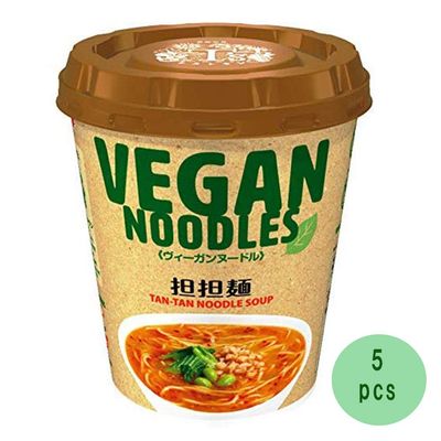 Vegan Noodles Tan-Tan Noodle Soup 2.4oz 5pcs Japanese Instant Noodle Yamadai Ninjapo