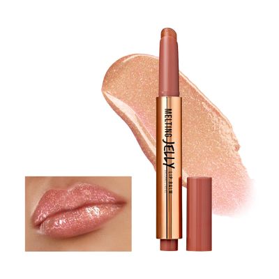 KISS NEW YORK Professional Melting Jelly Lip Balm, High Shine &amp; Moisturizing Lip Stick, Long Lasting, Plumping Effect Look, Non-Sticky &amp; Not Cakey, Easy Application &amp; Natural Coverage (Chili Mango)