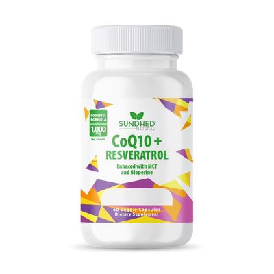 Sundhed Natural CoQ10 Powerful Antioxidant (Capsules Coq10Resveratrol)