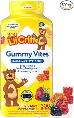 Lil_Critters Gummy Vites (300 Count.) Daily Kids Multivitamin – Natural Fruit Flavors, USP Verified, Gluten Free