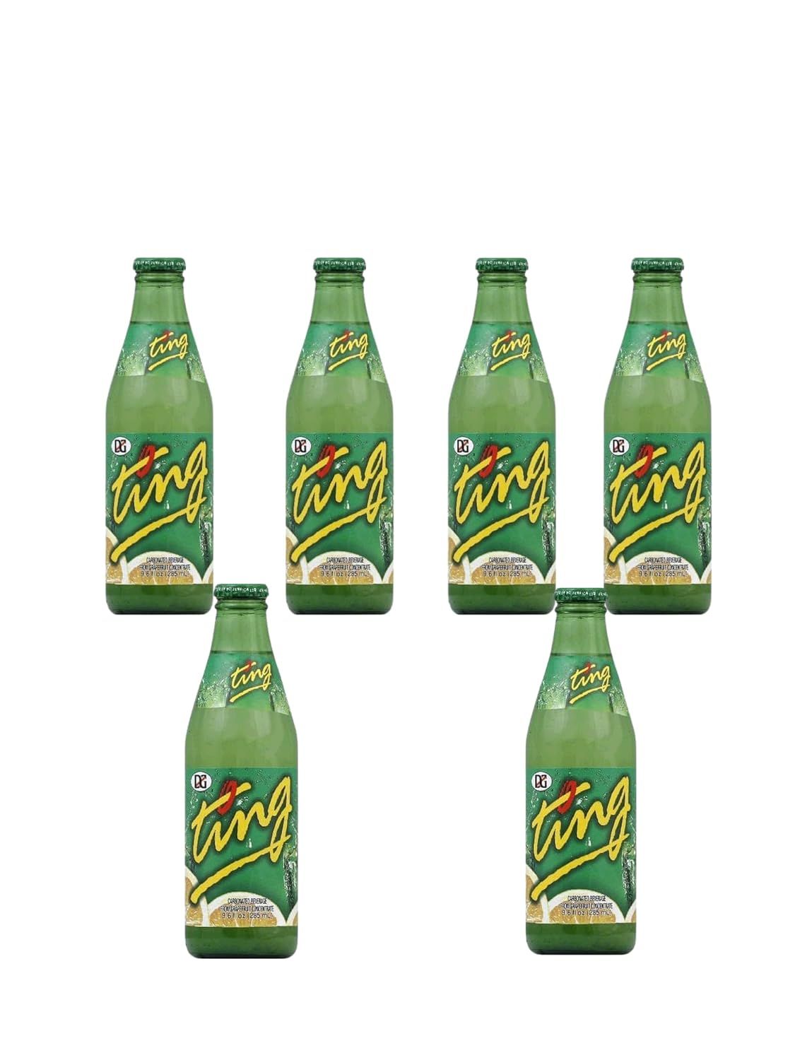 Ting Sparkling Jamaican Grapefruit Flavored Beverage, 10.14 oz Bottles, Pack of 6