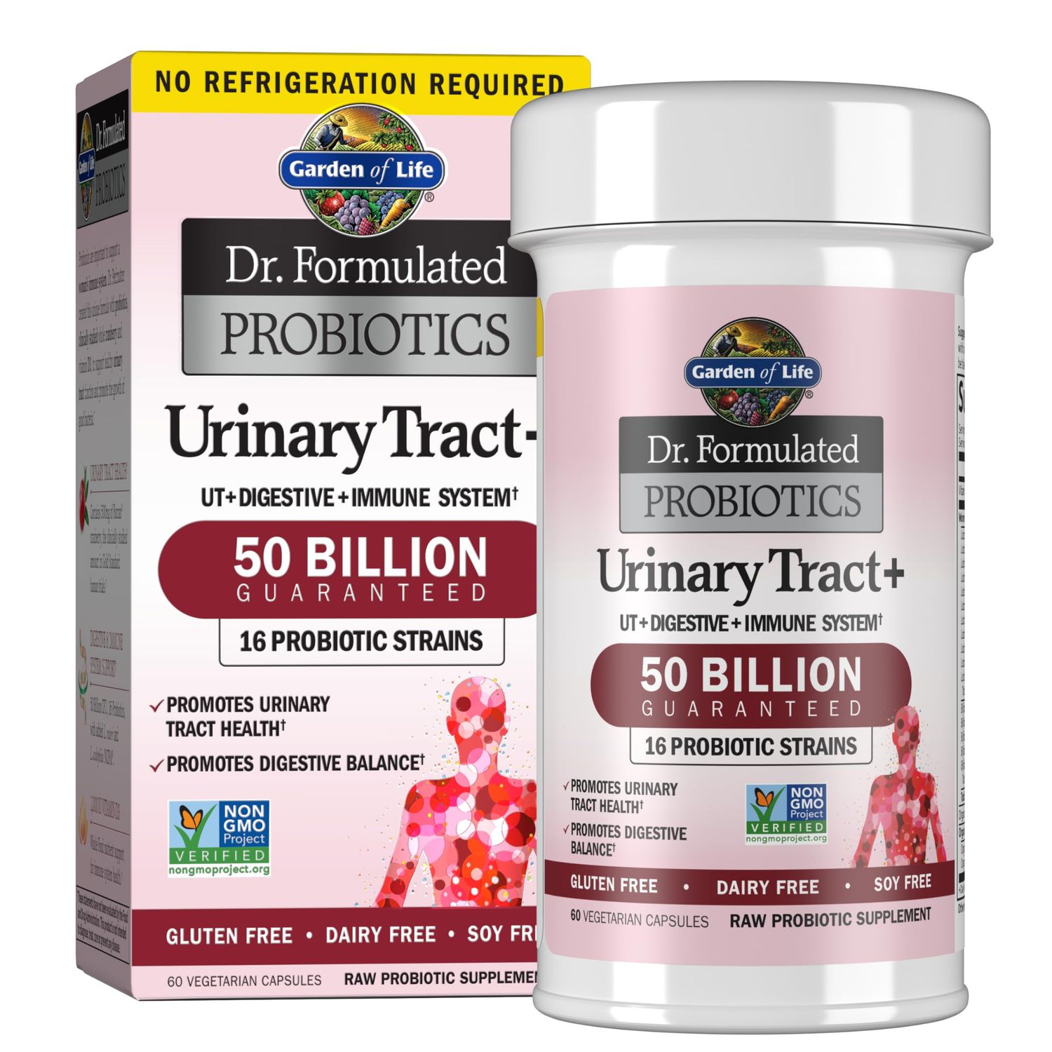 Garden of Life Dr. Formulated - Acidophilus Probiotic Supports Urinary Tract Health Digestive Balance - Gluten Dairy and Soy-Free, 60 Count