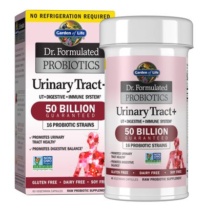 Garden of Life Dr. Formulated - Acidophilus Probiotic Supports Urinary Tract Health Digestive Balance - Gluten Dairy and Soy-Free, 60 Count