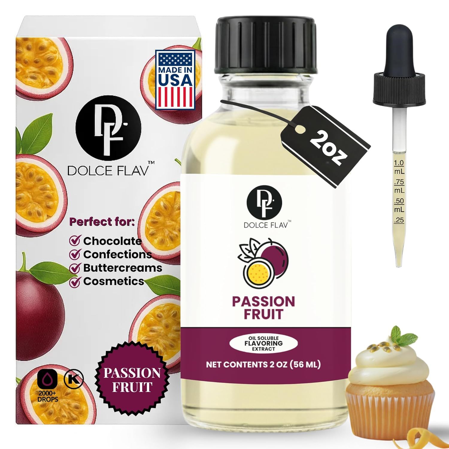 Dolce Foglia Passion Fruit Extract - 2 Ounce Oil