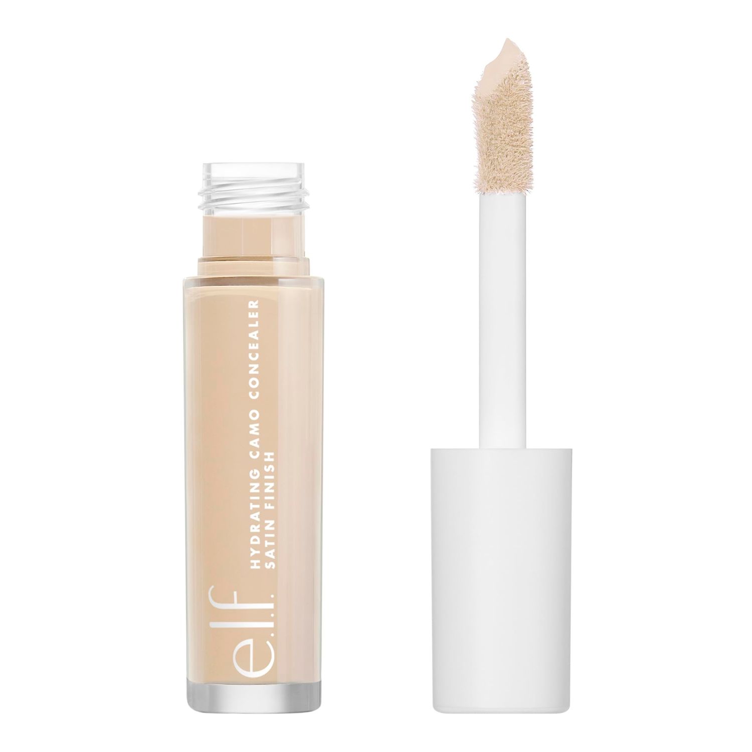 e.l.f. Hydrating Camo Concealer, Covers Blemishes Under-Eye Circles, Full-Coverage Delivers A Satin Finish, Vegan Cruelty-Free, Light Ivory