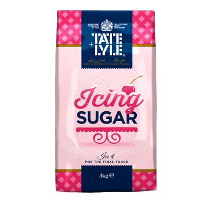 Tate &amp; Lyle Sugars Fairtrade Icing Sugar, 3 kg, Pack of 4